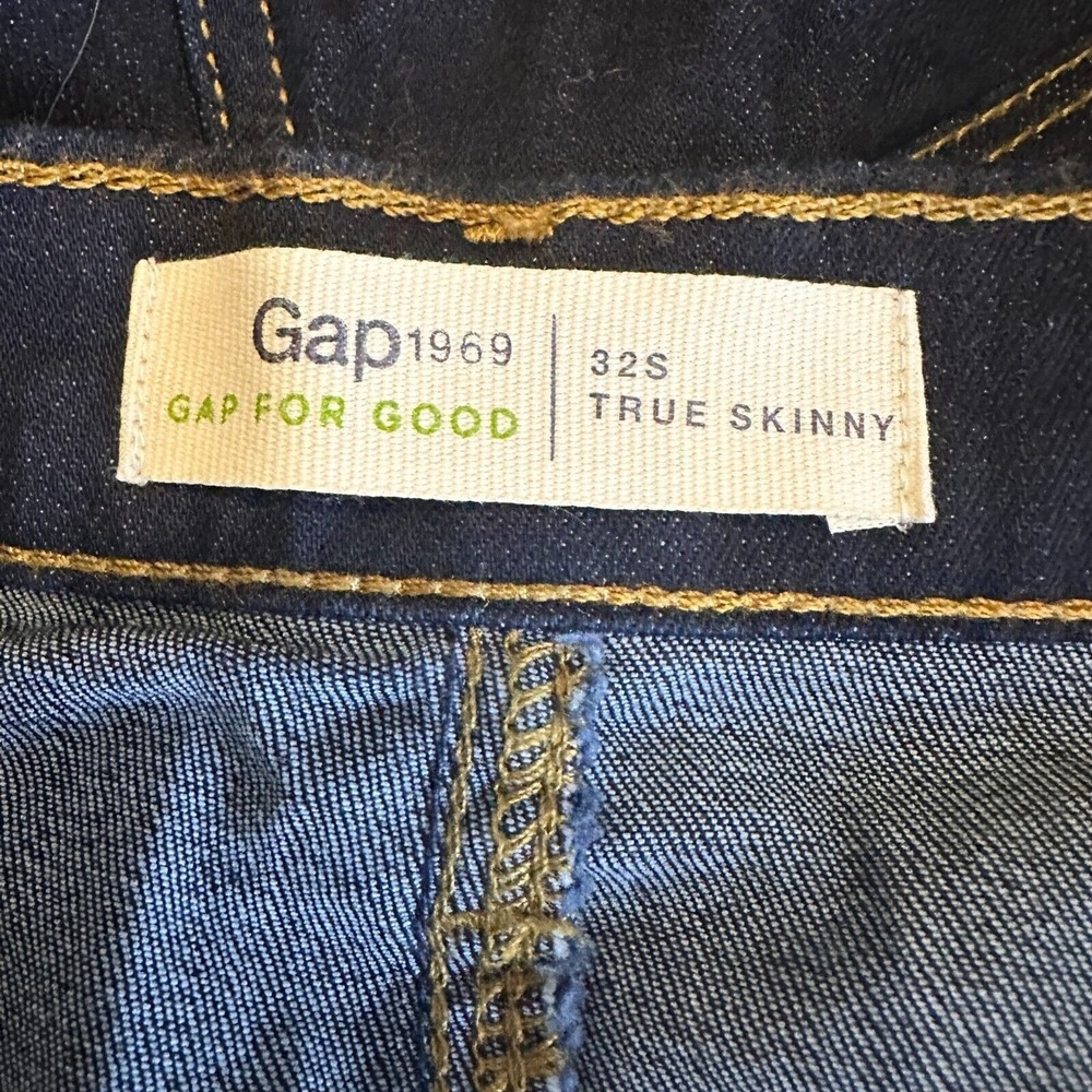 GAP 1969 Jean Women 32 S Dark Wash Stretch Mid Rise Gap For Good True Skinny NWT - Picture 4 of 10